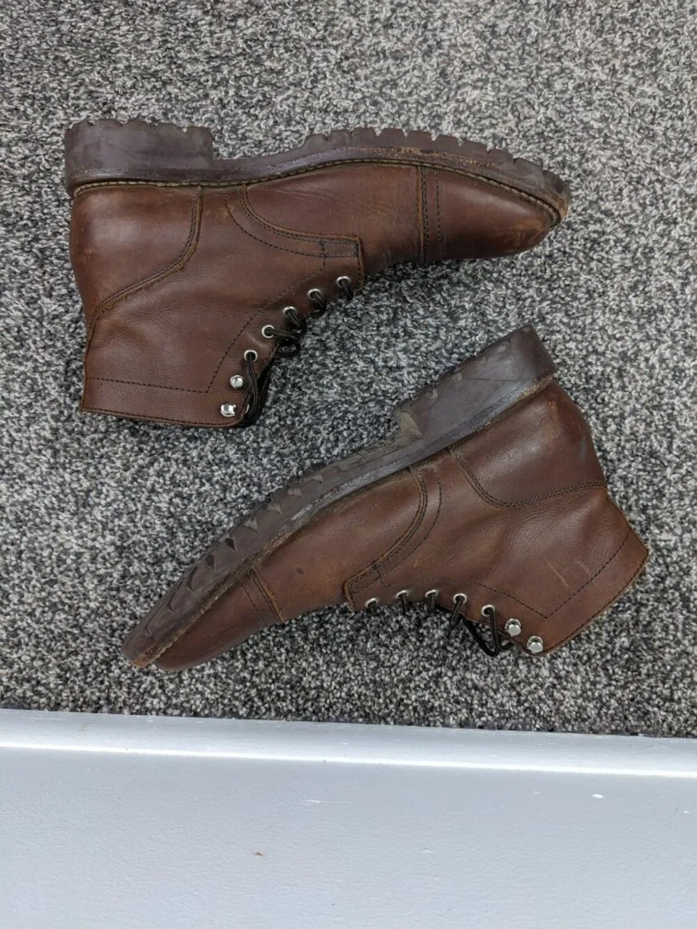 Thursday Boot Co. Leather Cap Toe Lace-Up Ankle Boots Brown Mens 9.5
